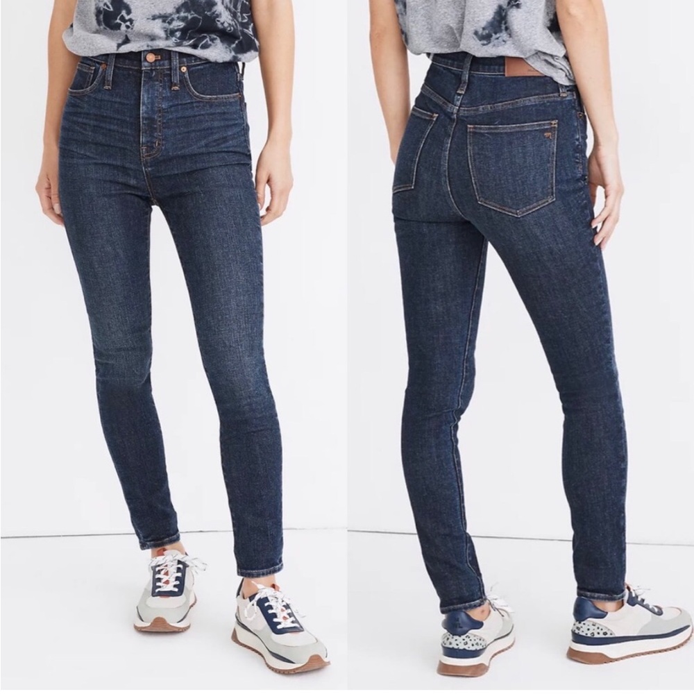 Madewell 11" High-Rise Skinny Jeans in Birchfield Wash Size 26 Style #MB912